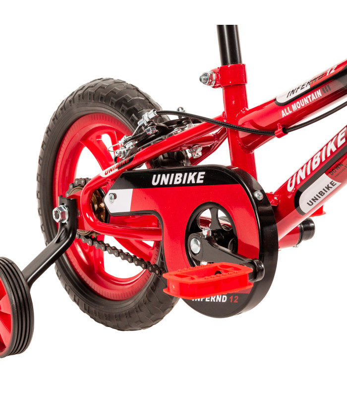 Foto 5 pulgar | Bicicleta Para Niños Rodada 12 Con Ruedas De Entrenamiento Rojo