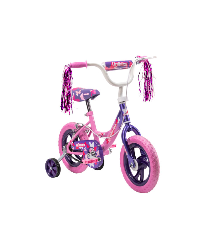 Foto 3 pulgar | Bicicleta Rodada 12 con Ruedas de Entrenamiento Rosa para Niños