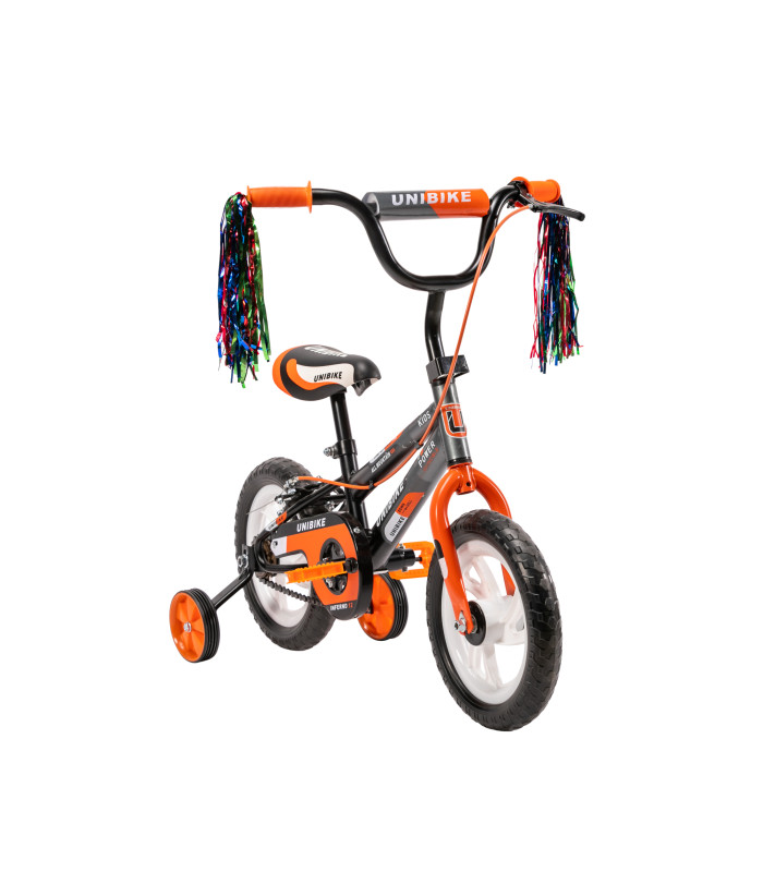 Foto 3 pulgar | Bicicleta UNIBIKE Rodada 12 con Ruedas de Entrenamiento Naranja para Niños