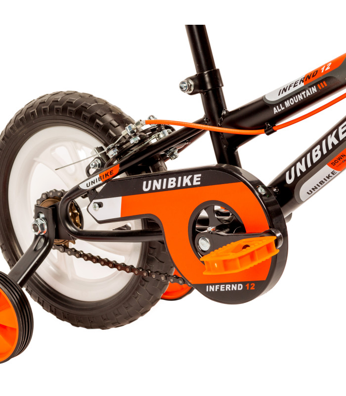 Foto 5 pulgar | Bicicleta UNIBIKE Rodada 12 con Ruedas de Entrenamiento Naranja para Niños