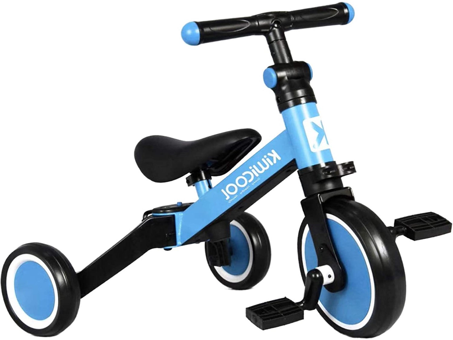 Infancia Feliz Triciclo Transformable En Bicicleta Entrenadora Kiwi Cool Azul