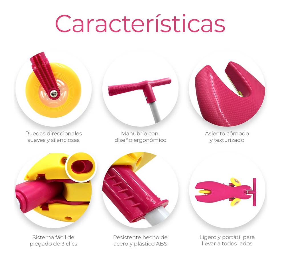 Foto 3 pulgar | Triciclo Funbu Bimba Scooter Plegable Niño Infantil Sin Pedales