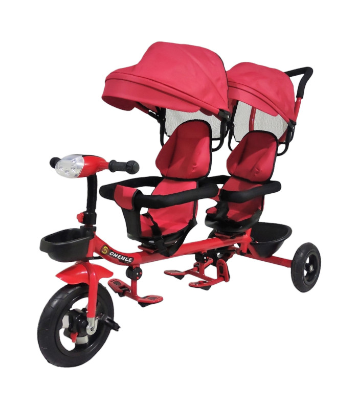 Triciclo Doble Genérico Tek2029 color Rojo