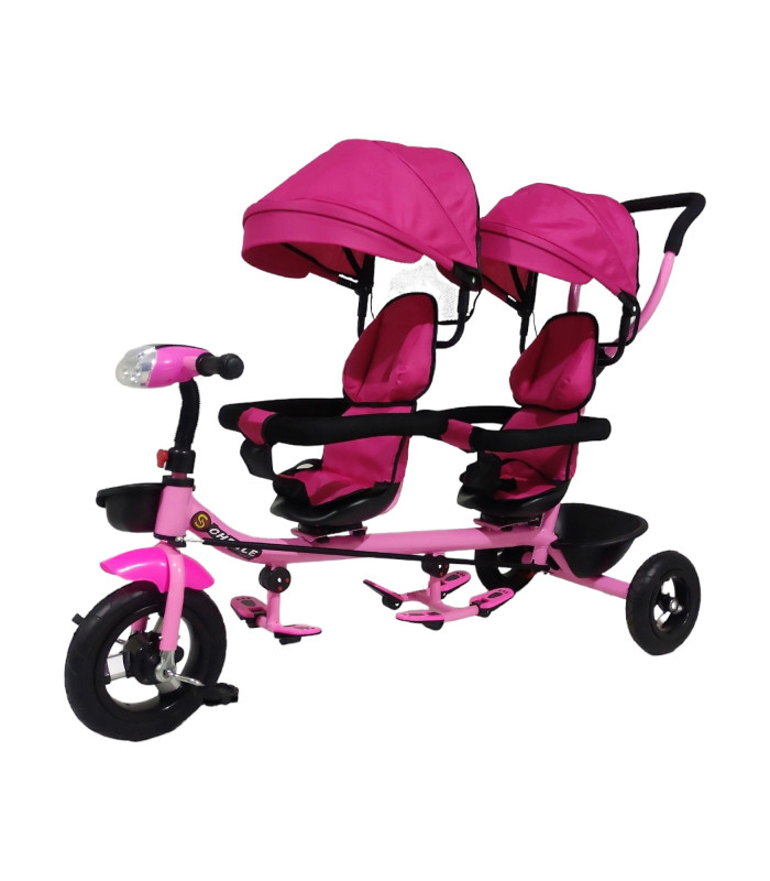 Foto 2 pulgar | Triciclo Doble Genérica Tek2029 color Rosa