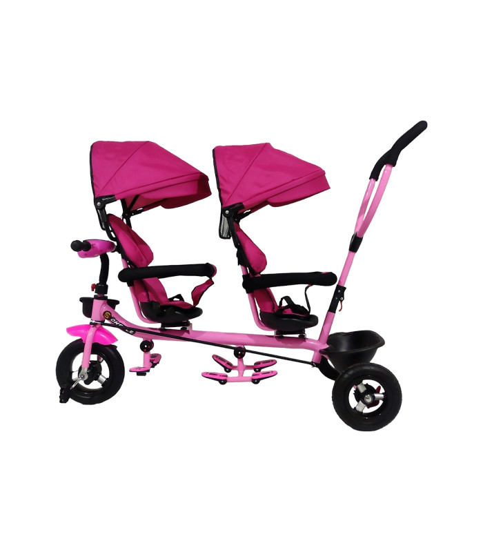 Foto 7 pulgar | Triciclo Doble Genérica Tek2029 color Rosa