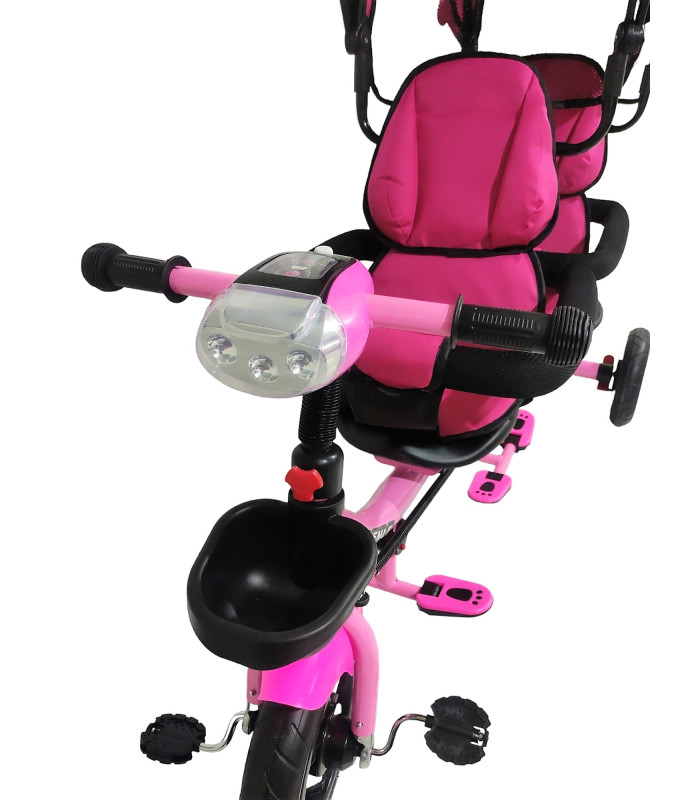 Foto 9 pulgar | Triciclo Doble Genérica Tek2029 color Rosa