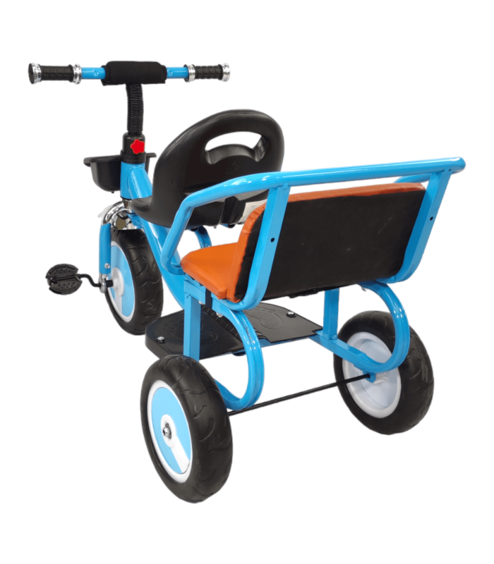Foto 6 pulgar | Triciclo Genérica para Niños Infantil con Dos Asientos y Canasto color Azul