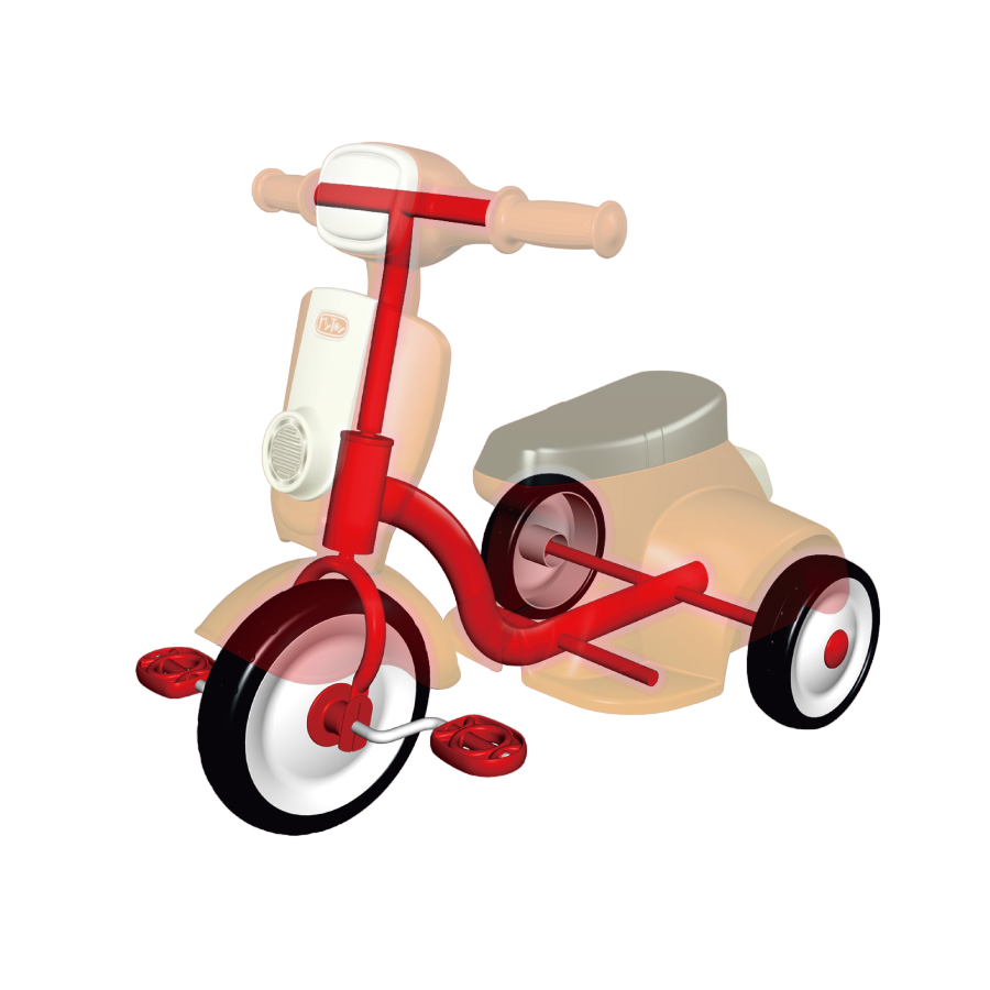 Foto 4 pulgar | Moto Triciclo Moderno Mytoy color Rojo para Niños