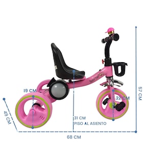Foto 4 | Triciclo Para Niños Esfera Musical Con Luz Y Sonido Hasta 25kg