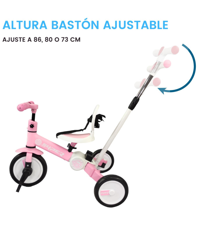 Foto 5 pulgar | Triciclo Para Niños 4 En 1 Bicicleta De Equilibrio Y Balance