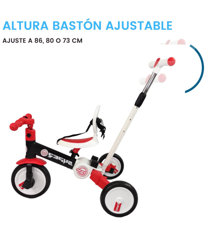 Foto 5 pulgar | Triciclo Para Niños 4 En 1 Bicicleta De Equilibrio Y Balance