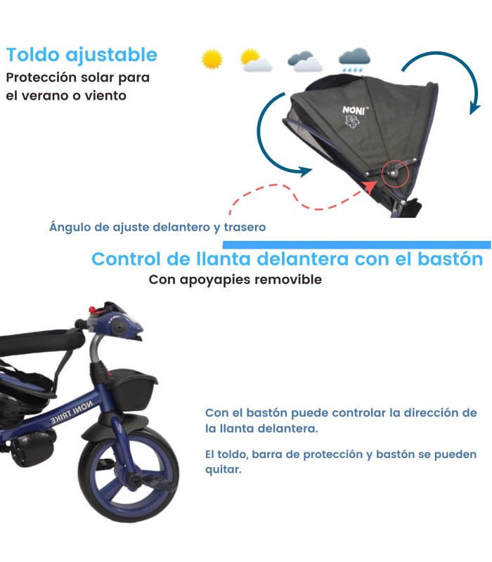 Foto 6 pulgar | Triciclo Genérica con Luz y Sonido para Niño