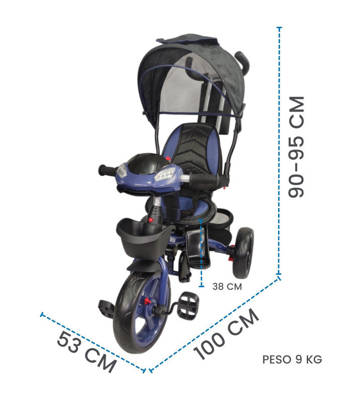 Foto 7 pulgar | Triciclo Genérica con Luz y Sonido para Niño