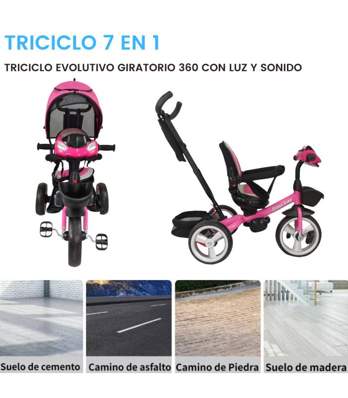 Foto 5 pulgar | Triciclo Genérica con Luz y Sonido para Niña