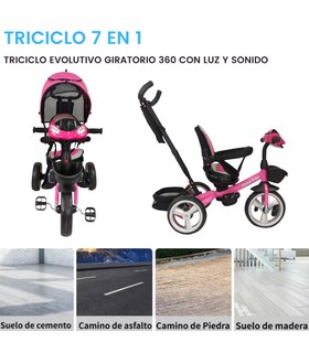 Foto 4 | Triciclo Genérica con Luz y Sonido para Niña