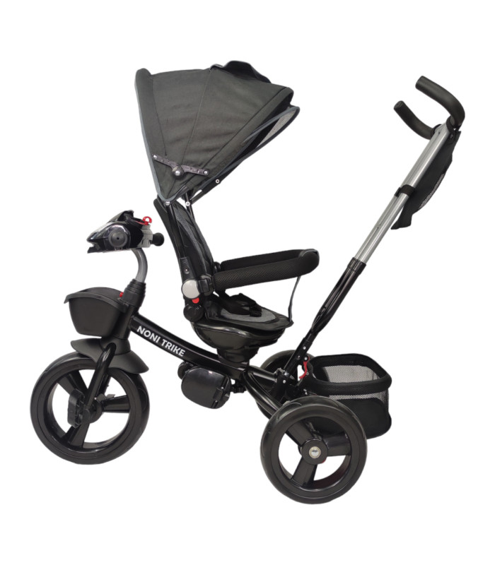Foto 8 pulgar | Triciclo para Niños 7 en 1 con Luz Sonido Asiento Giratorio 360 Negro
