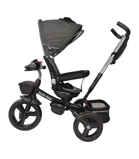 Foto 7 | Triciclo para Niños 7 en 1 con Luz Sonido Asiento Giratorio 360 Negro