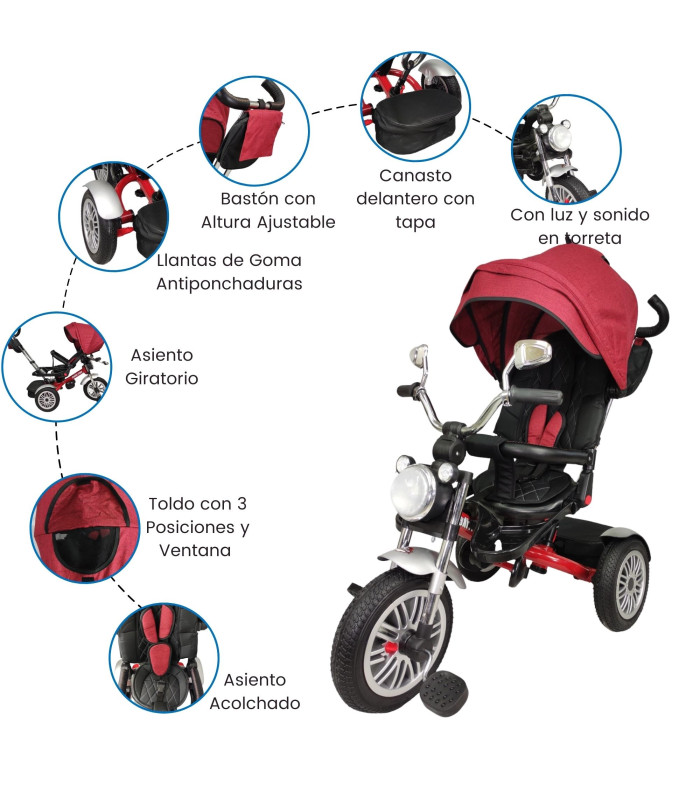 Foto 4 pulgar | Triciclo Genérica color Rojo para Niño
