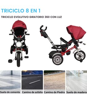 Foto 5 | Triciclo Genérica color Rojo para Niño