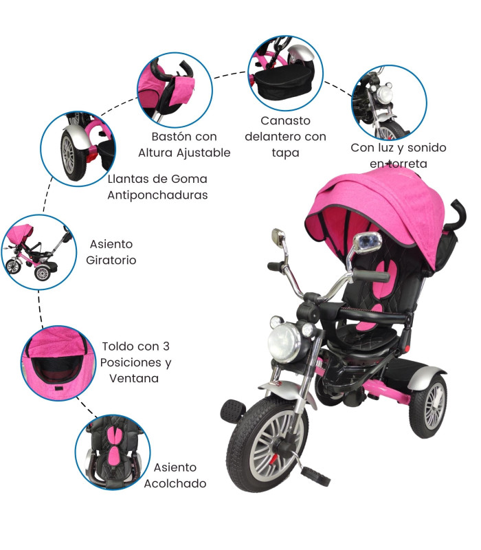 Foto 3 | Triciclo Genérica color Rosa para Niña