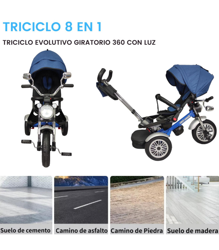 Foto 6 pulgar | Triciclo Genérica color Azul para Niño