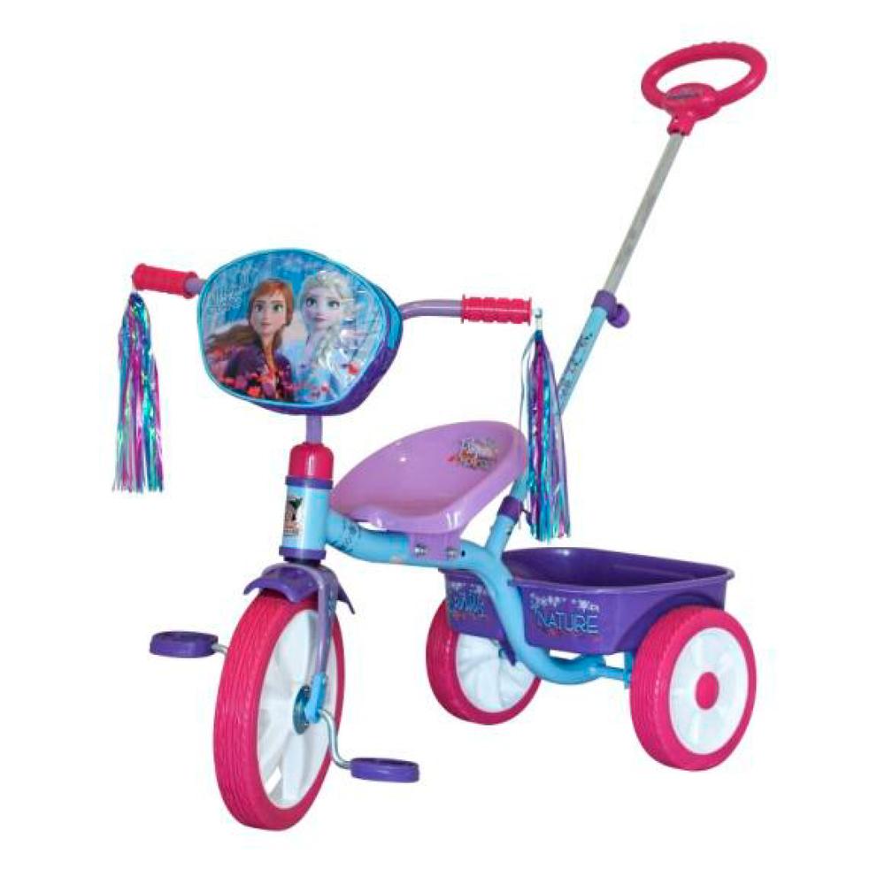 Triciclo Apache Para Niña Frozen Cajuela Barra Empuje