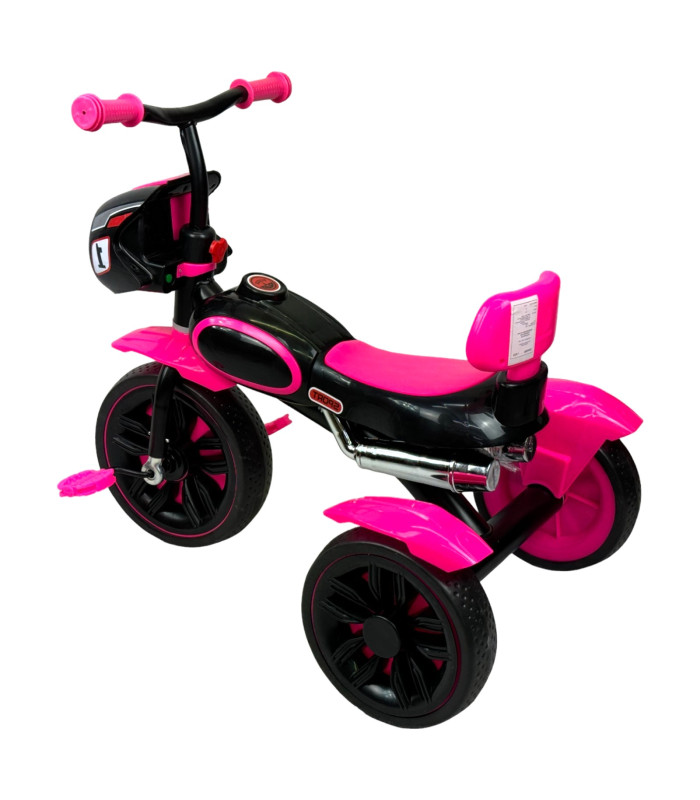 Foto 6 pulgar | Triciclo para Niños Diseño de Motocicleta Rosa con Luz y Sonido