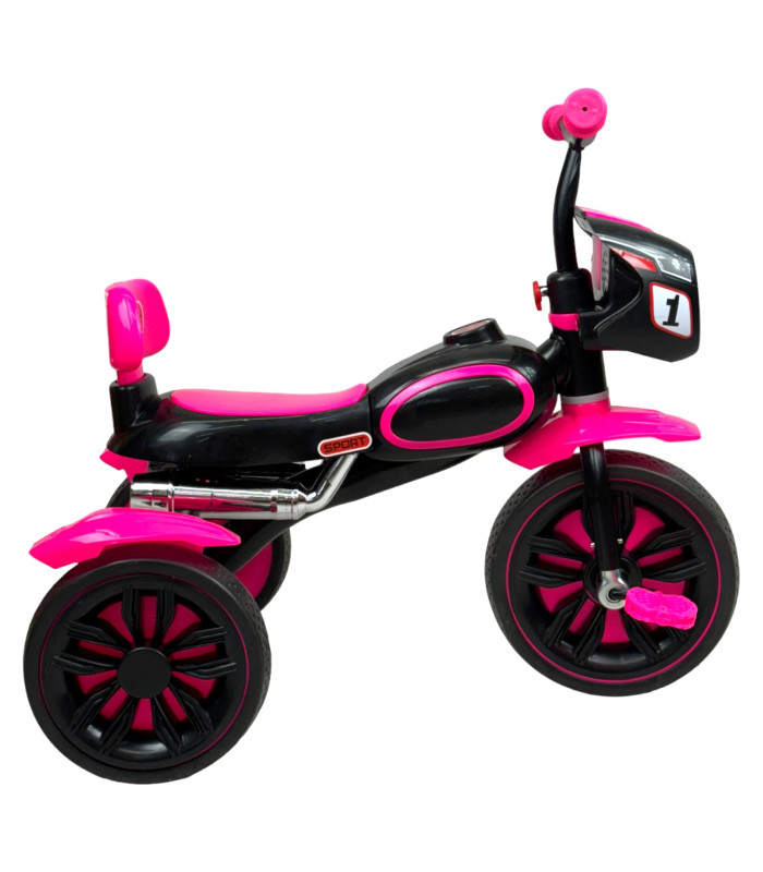 Foto 7 pulgar | Triciclo para Niños Diseño de Motocicleta Rosa con Luz y Sonido