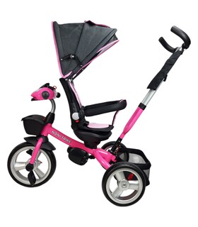 Foto 7 | Triciclo Rosa para Niños 7 en 1 con Asiento Giratorio 360°