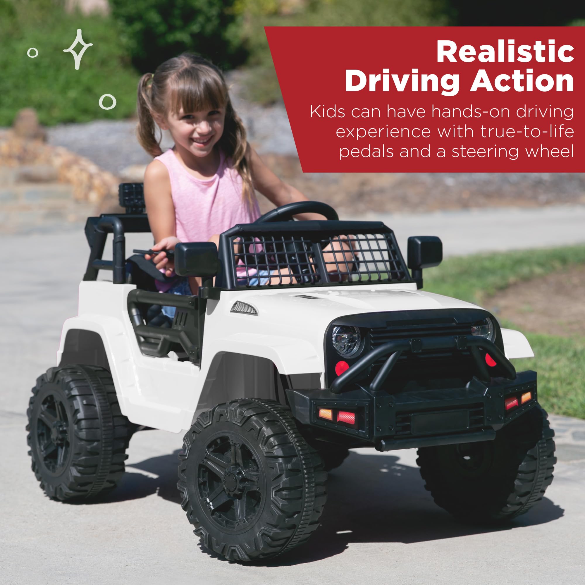 Foto 3 pulgar | Ride On Truck Best Choice Products 12 V Con Control Parental, Color Blanco - Venta Internacional.