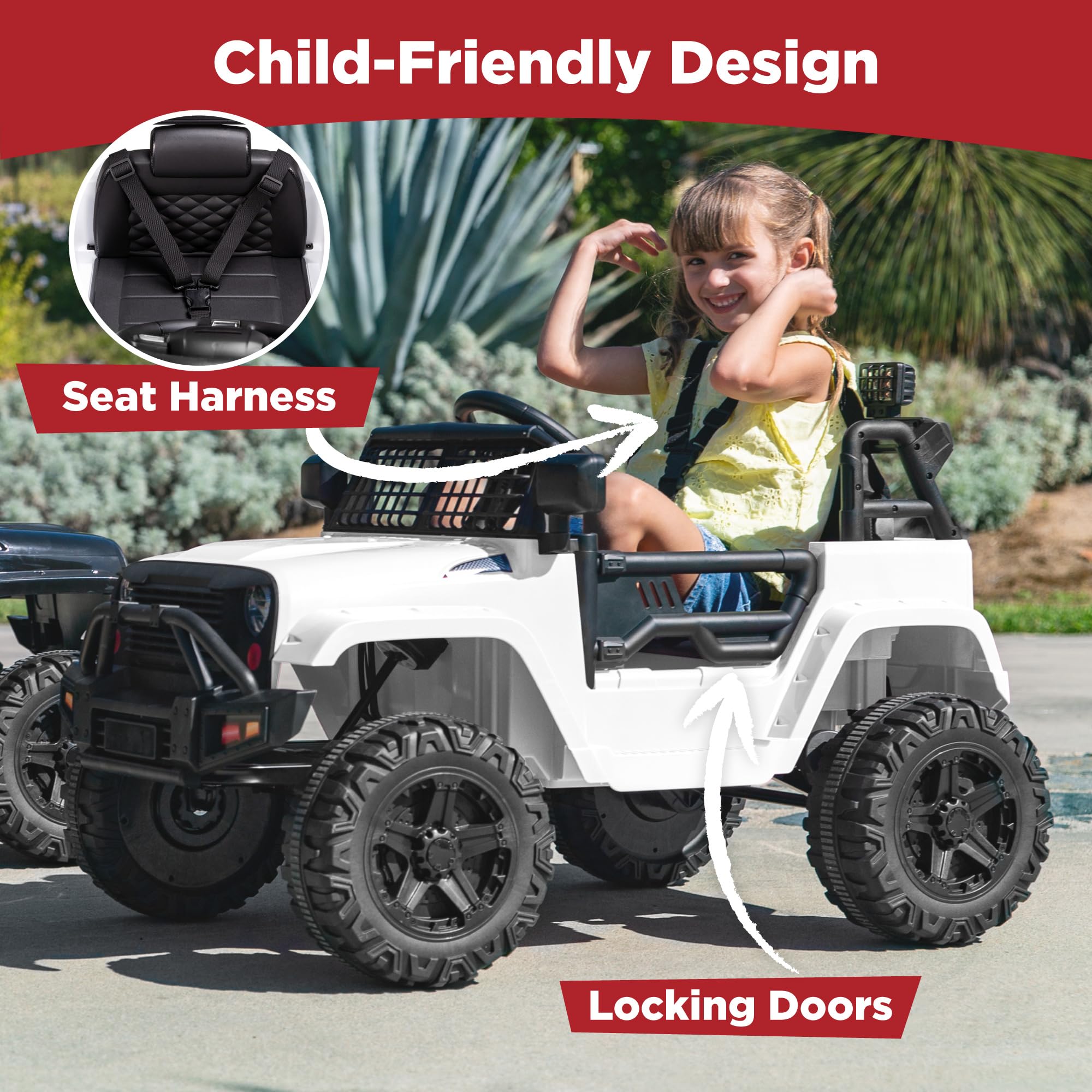 Foto 5 | Ride On Truck Best Choice Products 12 V Con Control Parental, Color Blanco - Venta Internacional.