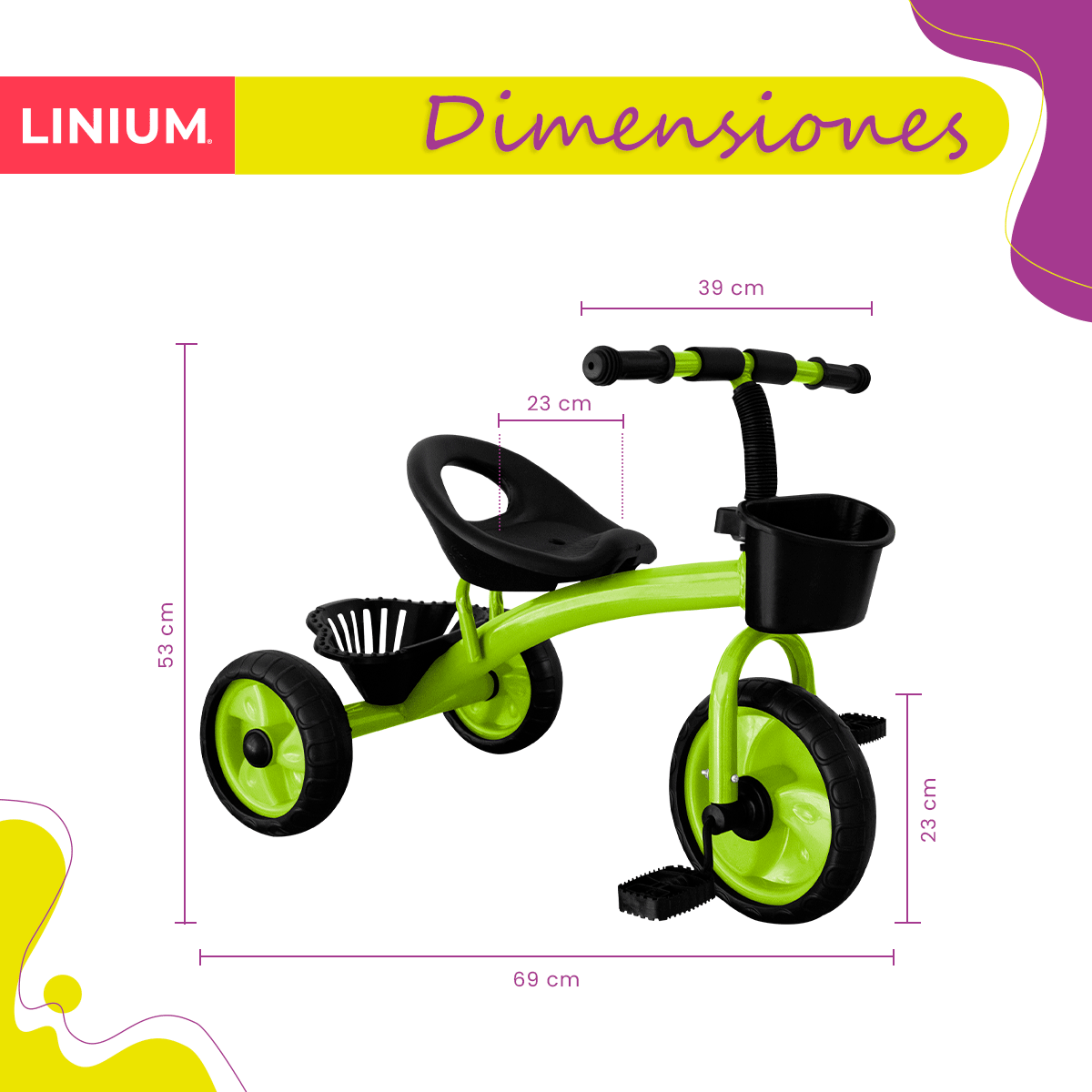 Foto 3 pulgar | Triciclo de Equilibrio Linium Verde 3 en 1 para Niños