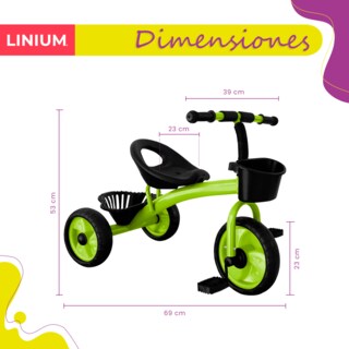 Foto 2 | Triciclo de Equilibrio Linium Verde 3 en 1 para Niños