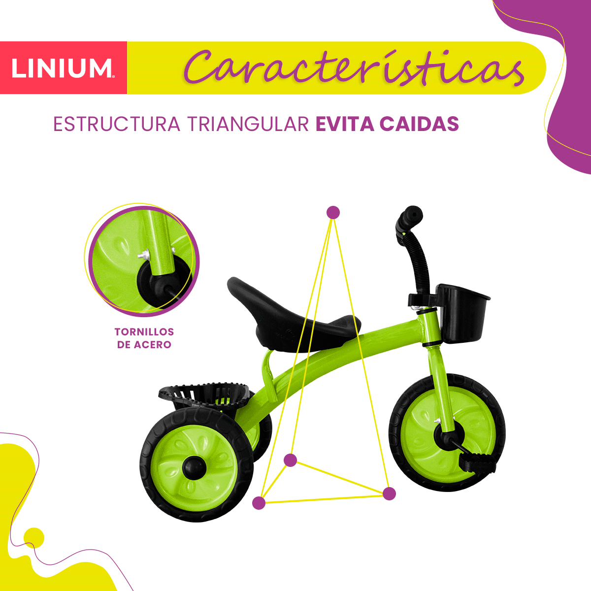 Foto 7 pulgar | Triciclo de Equilibrio Linium Verde 3 en 1 para Niños