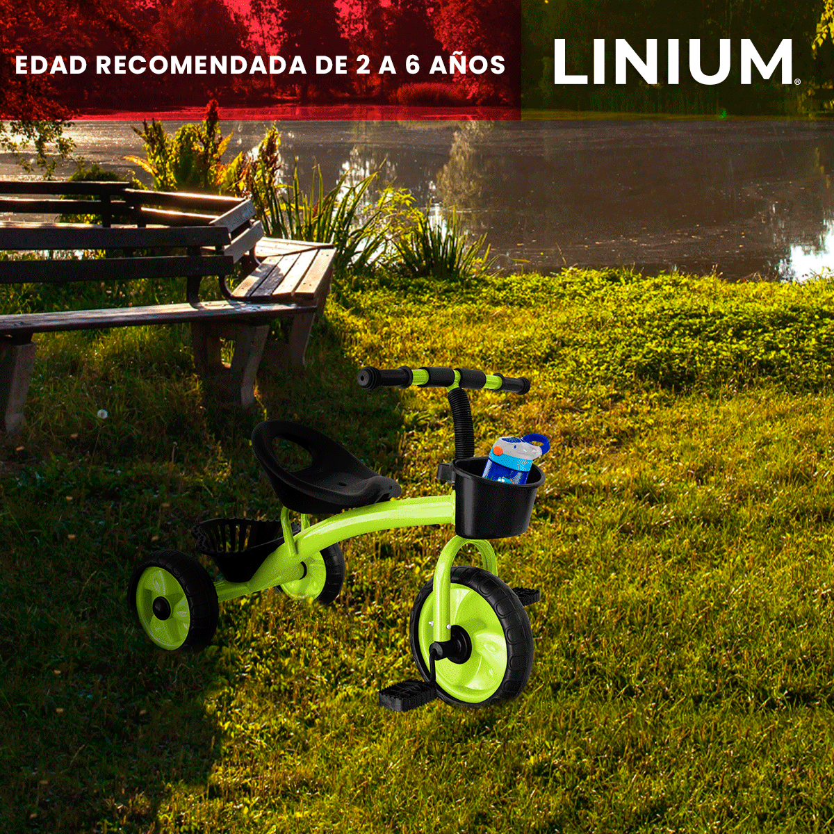 Foto 9 pulgar | Triciclo de Equilibrio Linium Verde 3 en 1 para Niños