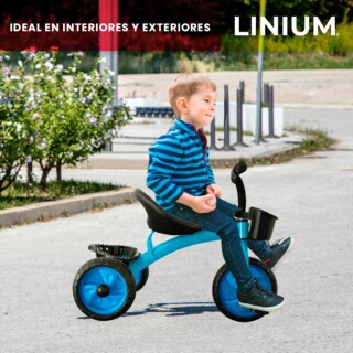 Foto 4 | Triciclo Bicicleta de Equilibrio Linium Azul 3 En 1 Para Niños
