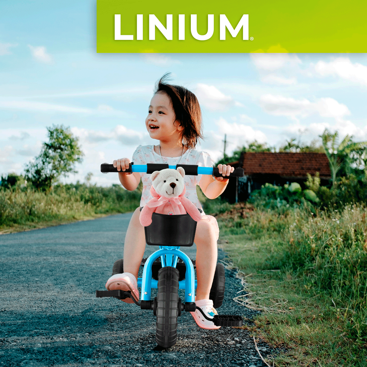 Foto 8 pulgar | Triciclo Bicicleta de Equilibrio Linium Azul 3 En 1 Para Niños