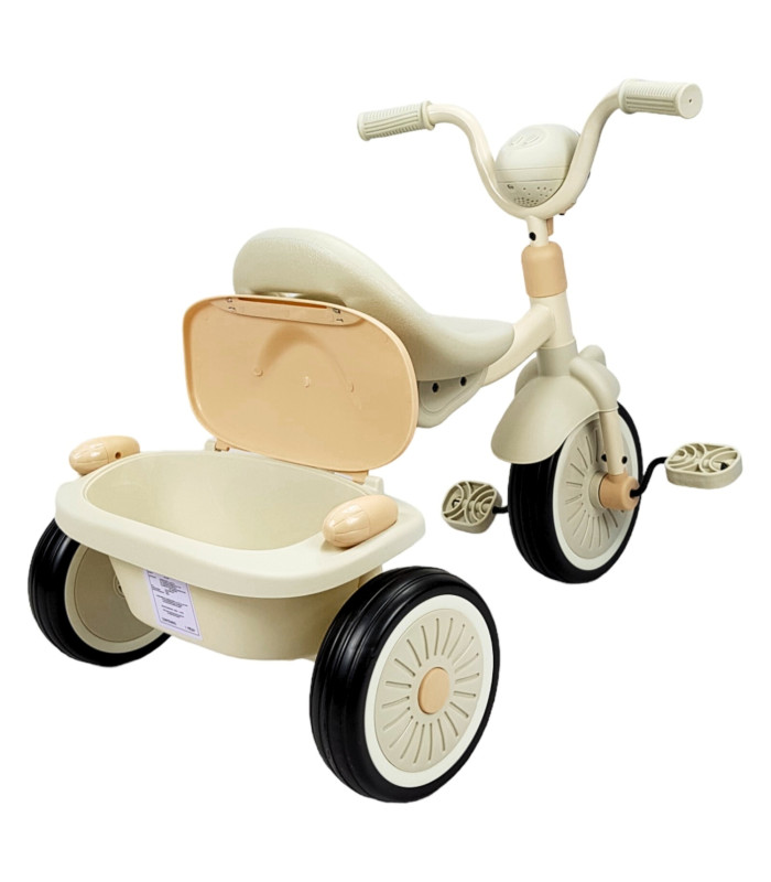 Foto 4 pulgar | Triciclo Plegable con Luz y Sonido Beige para Niños