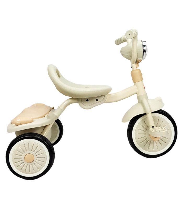 Foto 5 pulgar | Triciclo Plegable con Luz y Sonido Beige para Niños