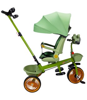 Foto 6 | Triciclo Verde para Niños con Asiento Giratorio Bastón Luz y Sonido