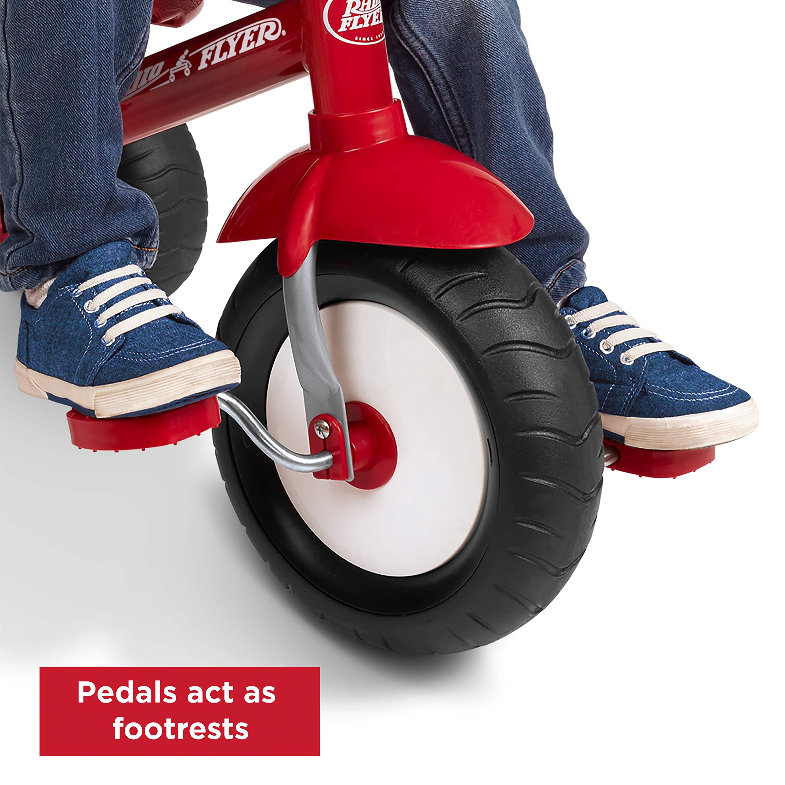 Foto 6 pulgar | Radio Tricycle Flyer Deluxe Steer & Stroll Ride-on, Color Rojo, De 2 A 5 Años - Venta Internacional.