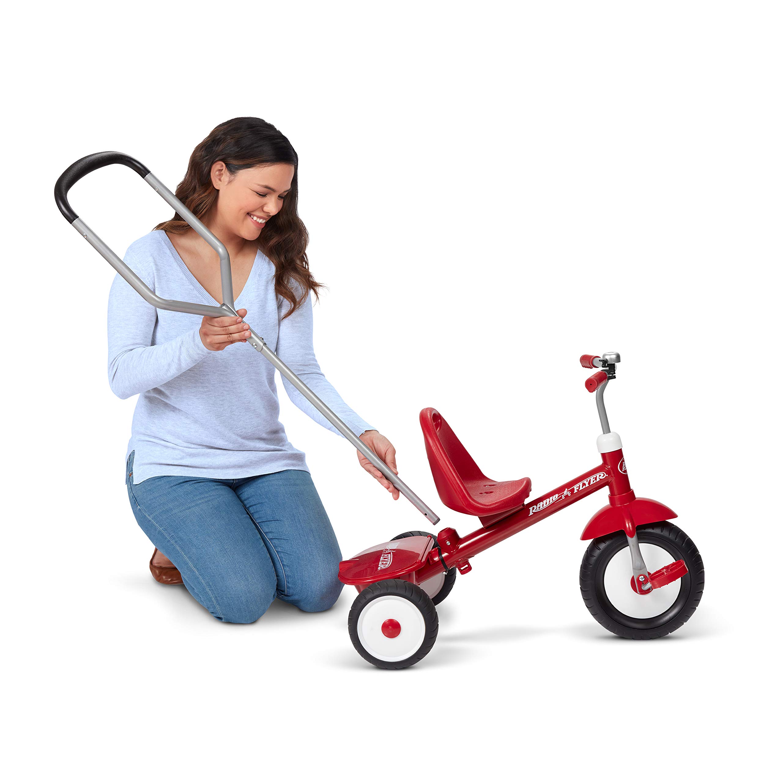 Foto 8 pulgar | Radio Tricycle Flyer Deluxe Steer & Stroll Ride-on, Color Rojo, De 2 A 5 Años - Venta Internacional.