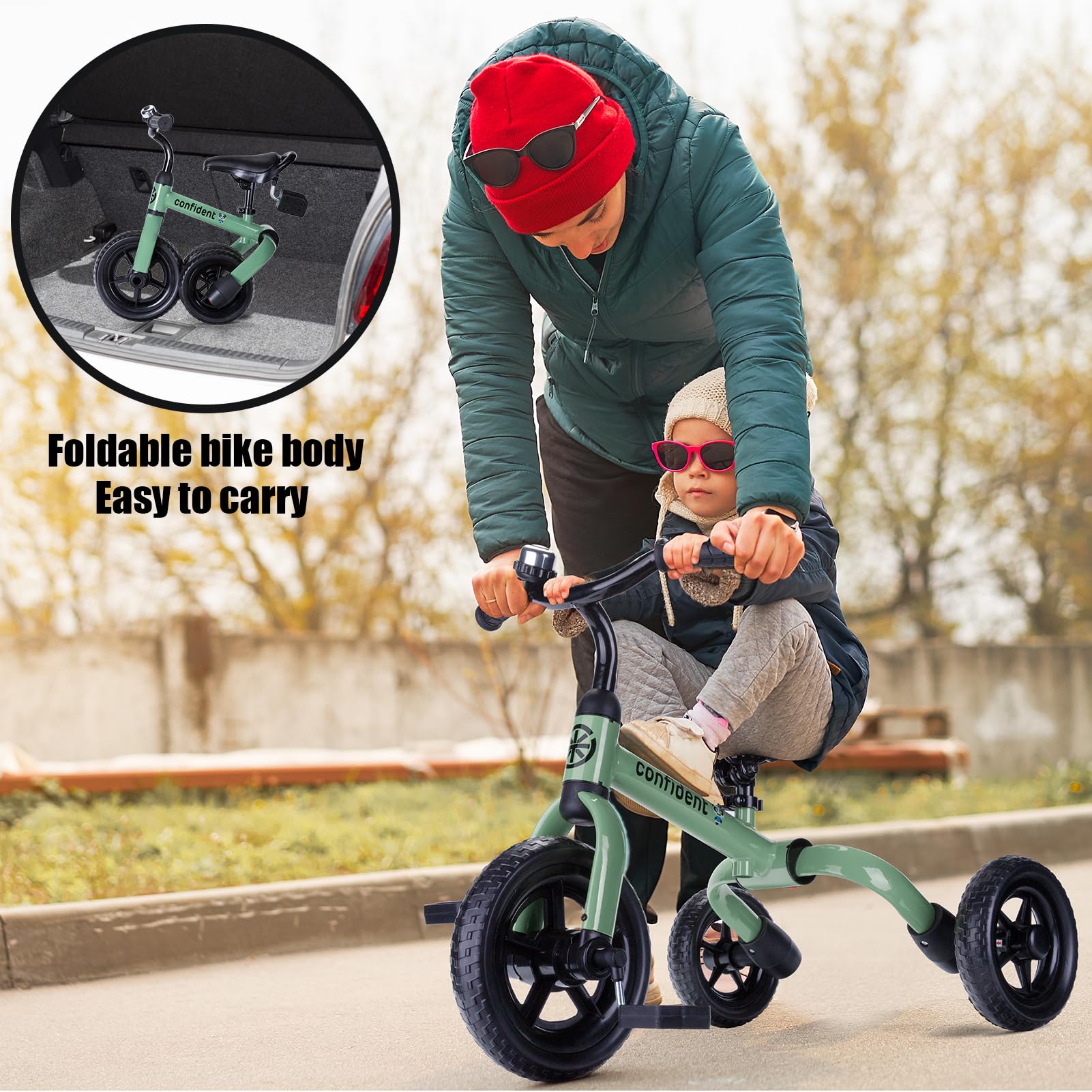Foto 3 pulgar | Bicicleta Plegable Tricycle Ygjt 3 En 1 Para Niños De 2 A 5 Años - Venta Internacional.