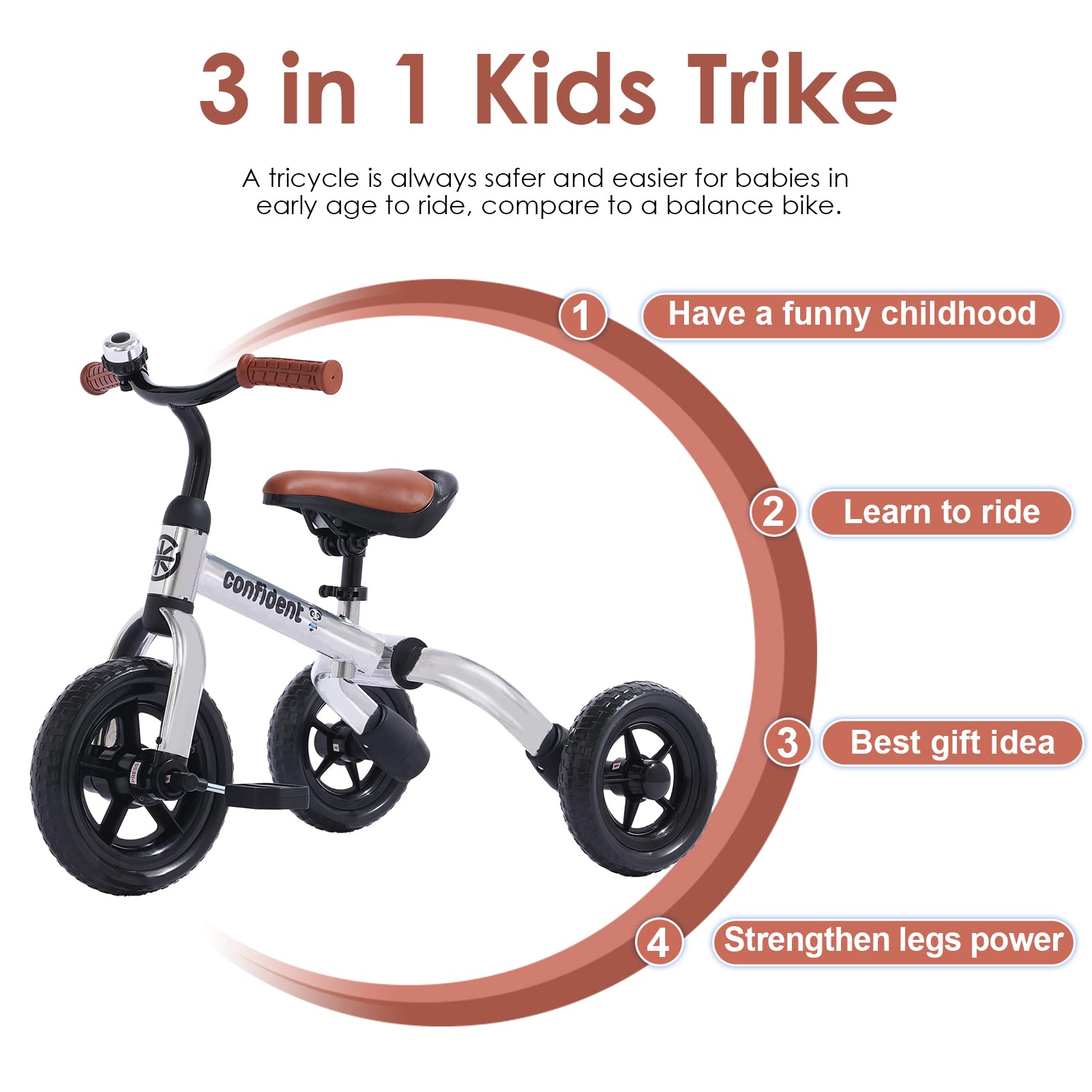 Foto 4 pulgar | Bicicleta De Equilibrio Plegable Tricycle Ygjt 3 En 1 Para Niños De 2 A 5 Años - Venta Internacional.