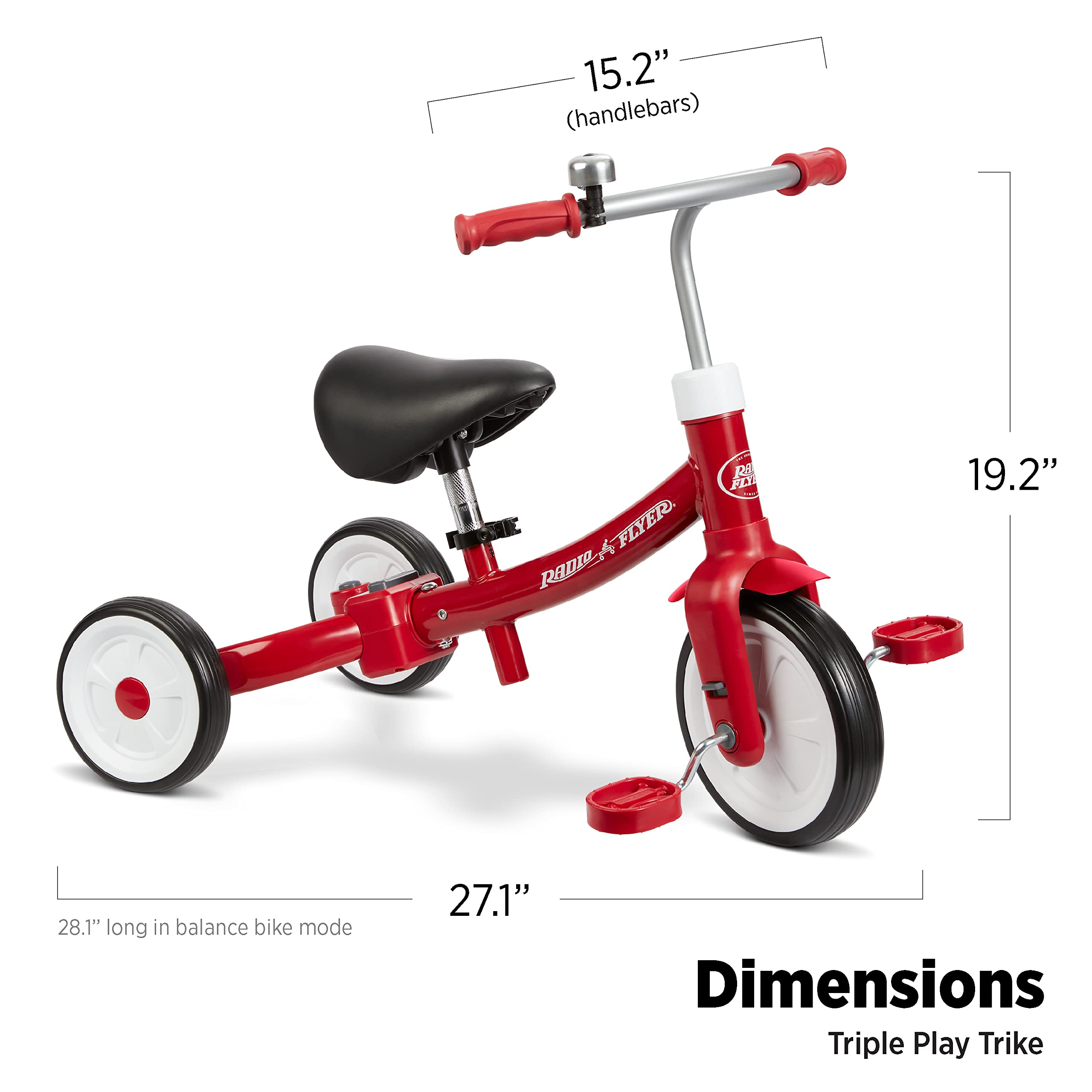 Foto 3 | Triciclo Para Niños Pequeños, Triciclo, Triciclo, Triple Play, Rojo, De 1 A 3 Años - Venta Internacional.