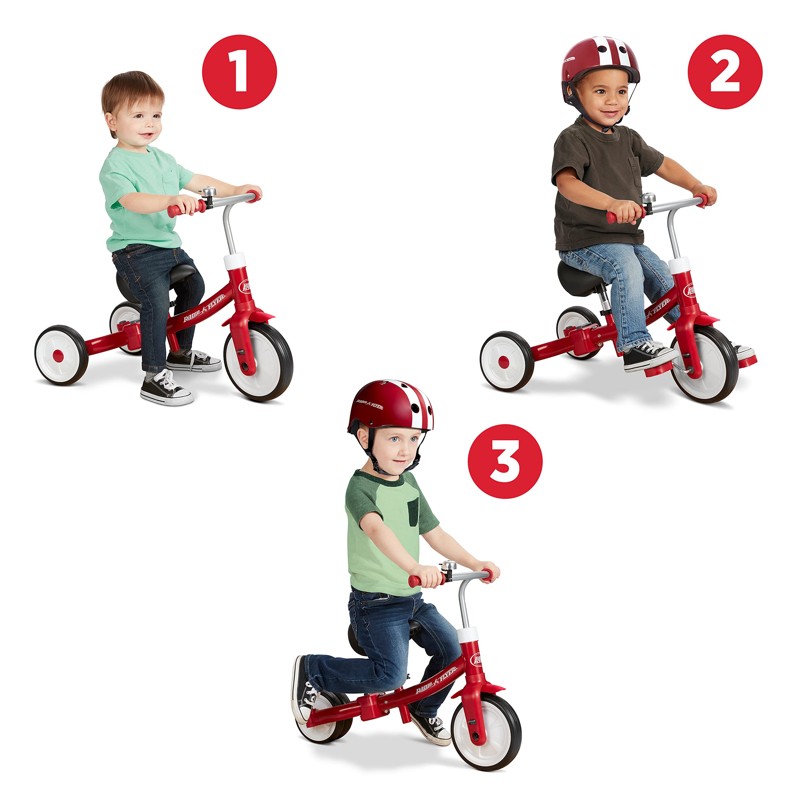 Foto 5 | Triciclo Para Niños Pequeños, Triciclo, Triciclo, Triple Play, Rojo, De 1 A 3 Años - Venta Internacional.