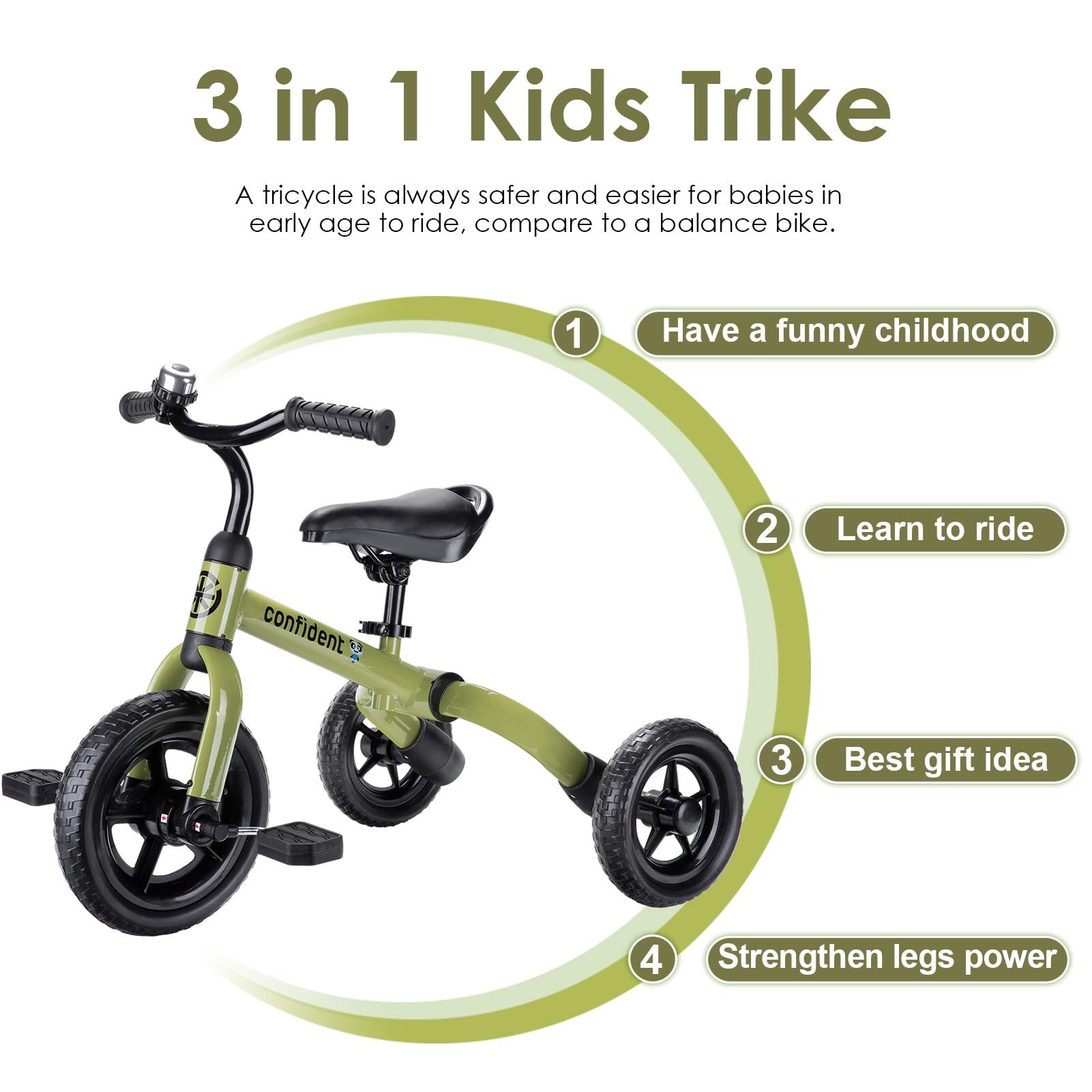 Foto 5 pulgar | Bicicleta De Equilibrio Plegable Tricycle Ygjt 3 En 1 Para Niños De 2 A 5 Años - Venta Internacional.