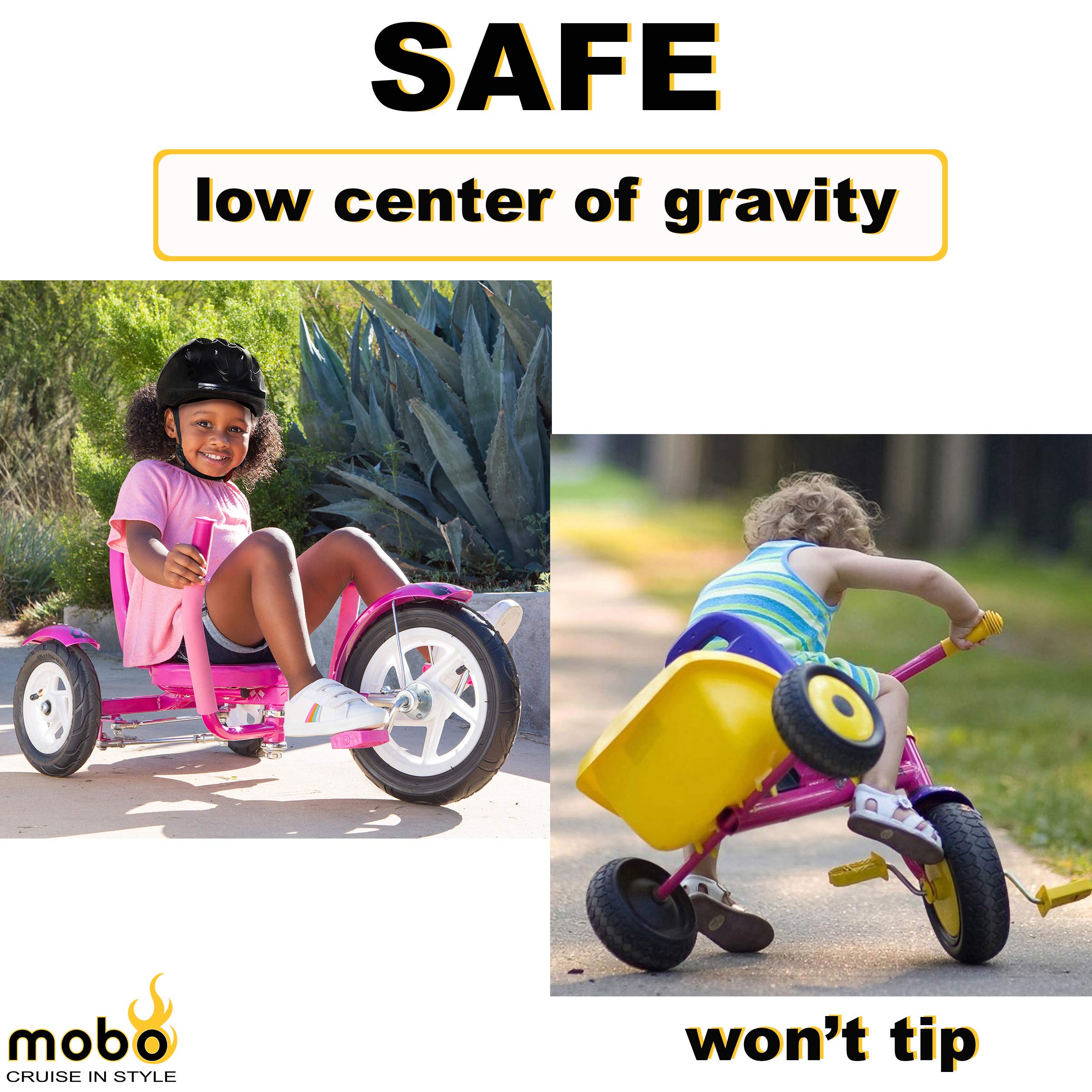 Foto 3 pulgar | Triciclo Mobo Mity Sport Safe Para Niños Pequeños Con Ruedas Grandes, Rosa - Venta Internacional.