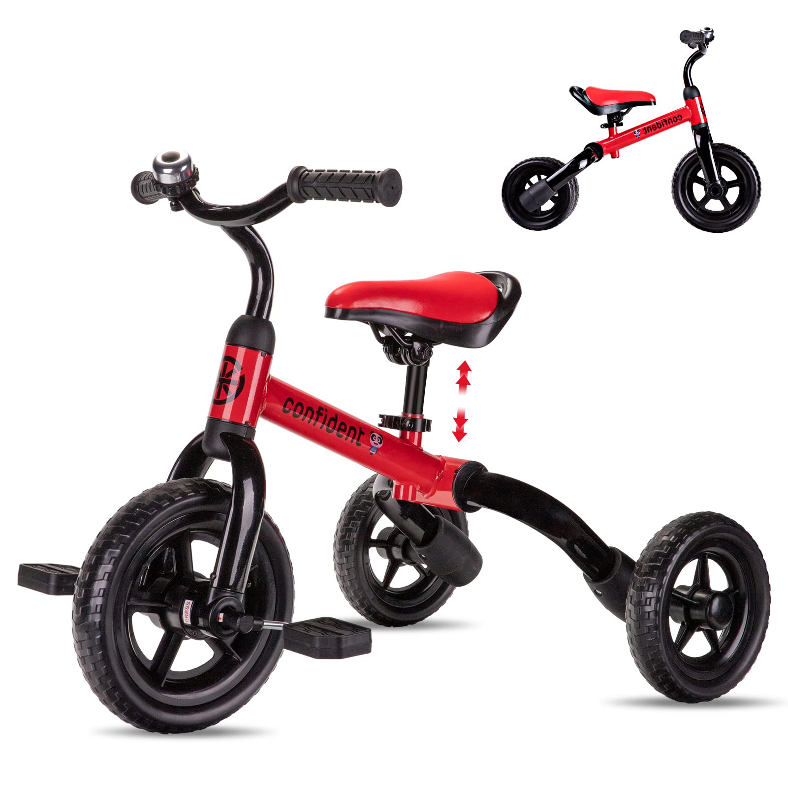 Foto 2 pulgar | Bicicleta de Equilibrio Plegable Tricycle Ygjt 3 en 1 Roja para Niños - Venta Internacional