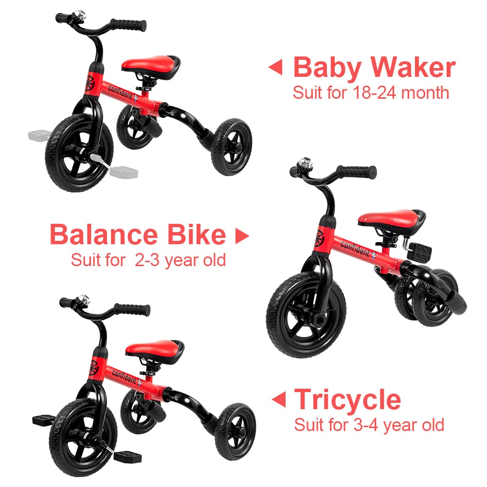 Foto 5 pulgar | Bicicleta de Equilibrio Plegable Tricycle Ygjt 3 en 1 Roja para Niños - Venta Internacional